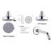 Shower Mixer - Round Series FA0126 + Wall Mount Shower Rose
